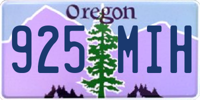 OR license plate 925MIH