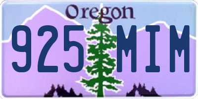 OR license plate 925MIM