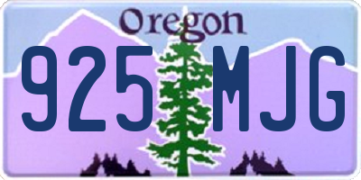 OR license plate 925MJG
