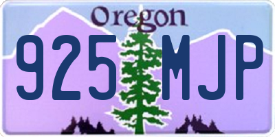 OR license plate 925MJP