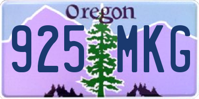 OR license plate 925MKG