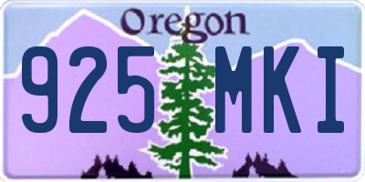 OR license plate 925MKI