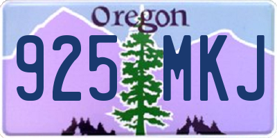 OR license plate 925MKJ