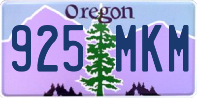 OR license plate 925MKM