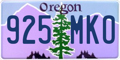 OR license plate 925MKO