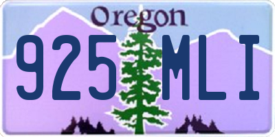 OR license plate 925MLI