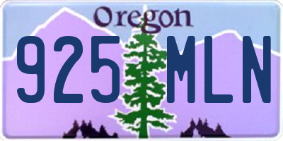 OR license plate 925MLN
