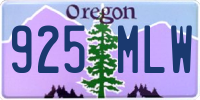 OR license plate 925MLW
