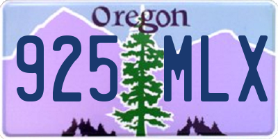 OR license plate 925MLX