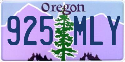 OR license plate 925MLY