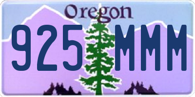 OR license plate 925MMM