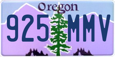 OR license plate 925MMV