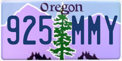 OR license plate 925MMY