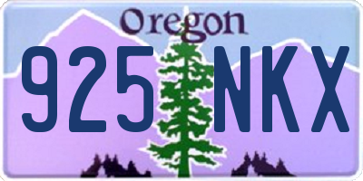 OR license plate 925NKX