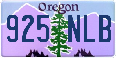 OR license plate 925NLB