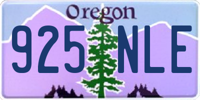 OR license plate 925NLE