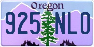 OR license plate 925NLO