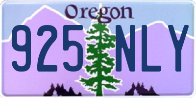 OR license plate 925NLY