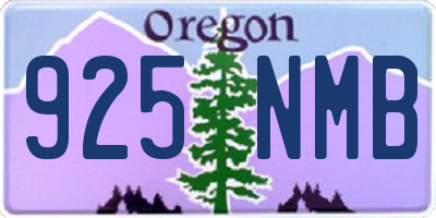 OR license plate 925NMB
