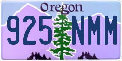 OR license plate 925NMM