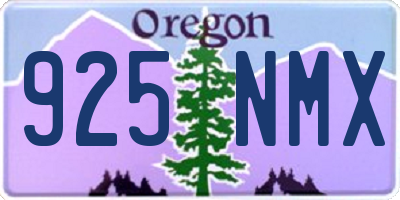 OR license plate 925NMX