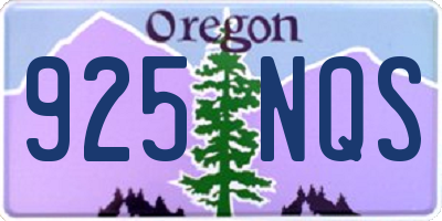 OR license plate 925NQS