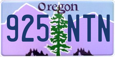 OR license plate 925NTN