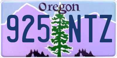 OR license plate 925NTZ