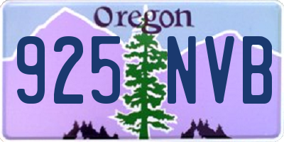 OR license plate 925NVB