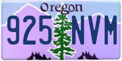 OR license plate 925NVM