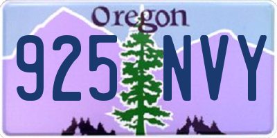 OR license plate 925NVY