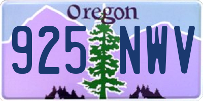OR license plate 925NWV