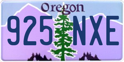 OR license plate 925NXE