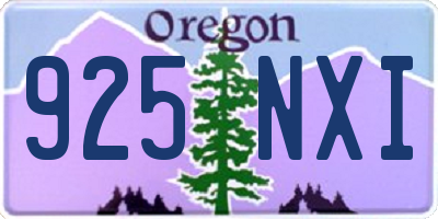 OR license plate 925NXI
