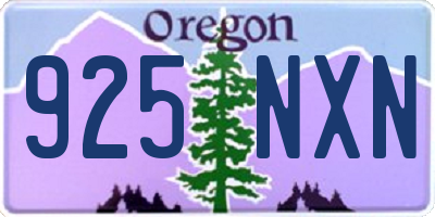 OR license plate 925NXN