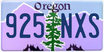 OR license plate 925NXS