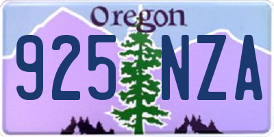 OR license plate 925NZA