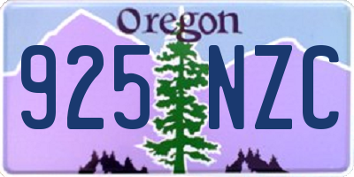 OR license plate 925NZC