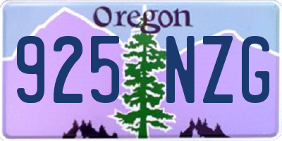 OR license plate 925NZG