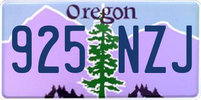 OR license plate 925NZJ