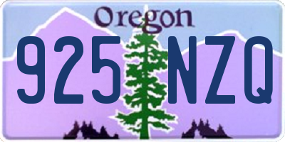 OR license plate 925NZQ