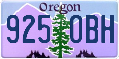 OR license plate 925OBH