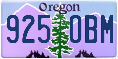 OR license plate 925OBM