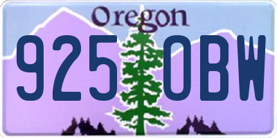 OR license plate 925OBW