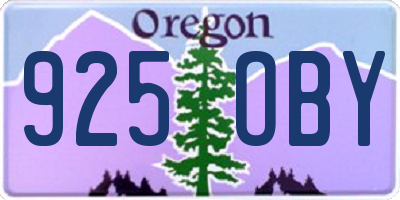 OR license plate 925OBY