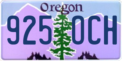 OR license plate 925OCH