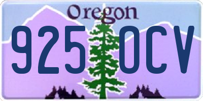 OR license plate 925OCV