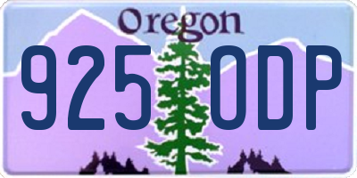 OR license plate 925ODP