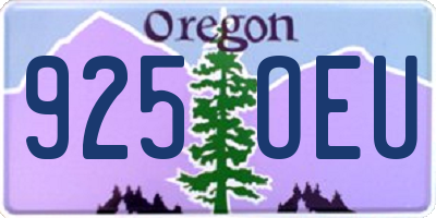OR license plate 925OEU
