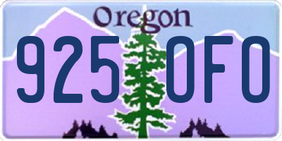 OR license plate 925OFO